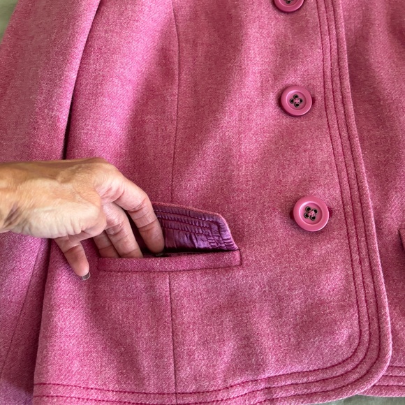 Gap Wool Blazer - Pink/Raspberry Size S - Picture 9 of 12